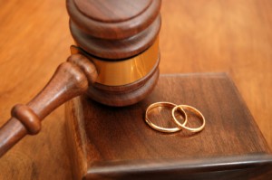 Austin divorce attorney gavel and rings