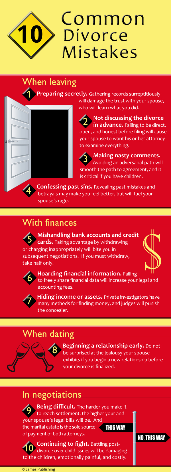 Austin Family Lawyers - Common Divorce Mistakes Infographic